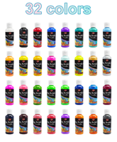 KHY Offre Spéciale Kit de Peinture Acrylique Liquide pour Coulée DIY Ours Peinture Acrylique Néon Pré-mélangée