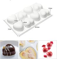 Moule en silicone pour la cuisson de gâteaux au chocolat, bougies 3D faites à la main, mousses, desserts, gelées, poudings - Écologique -40 à 230°C