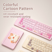 Usine en gros 84 touches Mini coloré BT pliant pliable enfant mignon clavier de charge coloré