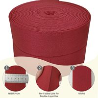 Bande élastique large en caoutchouc synthétique/marron de 2,4 po pour la couture, bobine de 5 yards, sangle de ceinture