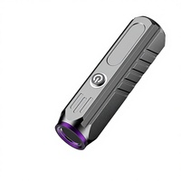 Lampe torche UV LED violette 365nm pour détection de faux billets et agents fluorescents, avec fonction miroir noir et lampe de Wood