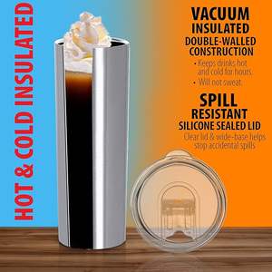 Vaso Térmico Delgado de 20 oz para Sublimación, Vasos Rectos para Transferencia de Calor, Taza de Café de Acero Inoxidable con Funda Retráctil - Product Image 5