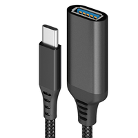 Adaptador USB C a USB 3.0, Cable OTG de 5 Gbps, Tipo C Macho a USB A Hembra, Trenzado de Nailon y Aluminio, Compatible con Laptop