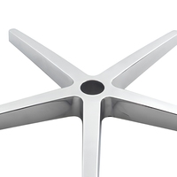 Base de chaise de bureau R330MM Five Star en aluminium, moderne, chromée, pour hôpital, salon, maison, bureau, hôtel