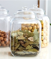 Bocal scellé en plastique pour aliments en vrac Bocaux secs pour fruits, épices hermétiques pour le stockage de bonbons Bocaux alimentaires en vrac avec couvercle