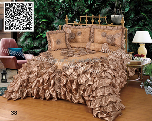 Parure de lit en satin blanc moelleux de luxe, magnifique ensemble de draps de mariage Queen avec motifs de feuilles et marins, garnissage en polyester - Product Image 2