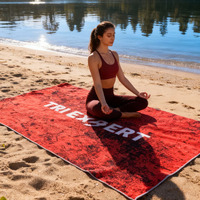 Microfiber Soft Print Beach Towel Custom Lightweight Super Absorbent Sand Free Eco Friendly Travel Towels for Camping Yoga