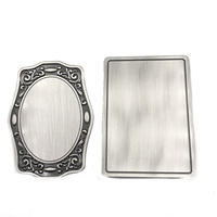 Boucle de ceinture automatique rectangulaire en alliage de zinc électroplaqué, finition mate anti-rayures, impression typographique, tendance, Fête des Pères