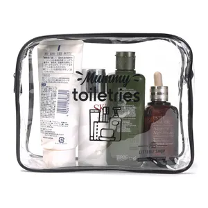 Bolsa de viagem para mulheres, bolsa de viagem à prova d'água pvc para maquiagem, bolsa transparente