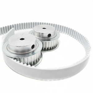 Courroies de distribution en polyuréthane (PU) dentées HTD 3M S3M 5M S5M HTD5M HTDS5M, couleur blanche et noire, largeur 20 mm, avec cordon en acier - Product Image 6