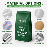 Sachet Doypack Personnalisé Imprimé et Laminé avec Valve, Impression Gravure, pour Grains de Café Mocha et Aliments pour Animaux, 250g