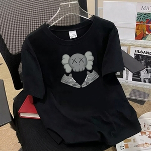 Camiseta Deportiva de Verano de Algodón Negra Unisex de Manga Corta con Cuello Redondo, Personalizable con Logotipo, Lisa - Product Image 3