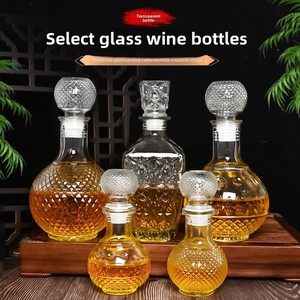 ขวดแก้วใสทรงสี่เหลี่ยมหนาพร้อมจุกปิดอุปกรณ์เก็บไวน์ขาว - Product Image 6