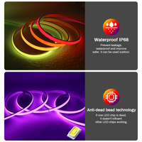 IP68 adresli COB LED şerit 24V WS2811 RGB-IC rüya renk FOB Neon COB bant LED ışık için dış mekan dekor aydınlatma