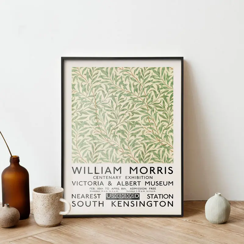 Hot Selling Products Custom Posters Abstract William Morris Fresh Leaf Flower Wall Art Pictures Prints Painting Poster