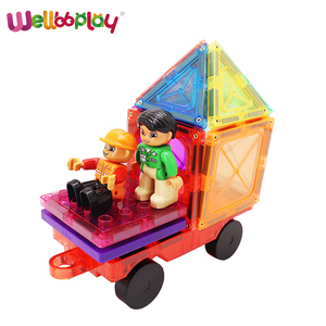10 Uds bloques de construcción magnéticos de ladrillos grandes para niños bloques de construcción juego de azulejos magnéticos para niños - Product Image 5