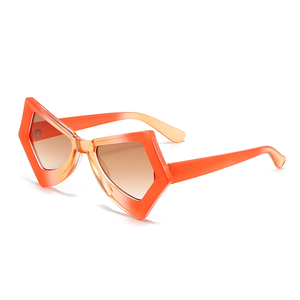 New Coming Fashion Irregularity PC Frame Unisex <b>Sunglasses</b> with Custom Logo UV400 Protection 10 Colors Available Fast Delivery - Product Image 1