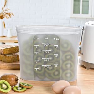 Bolsa esterilizadora de vapor para microondas de silicona de grado alimenticio sin BPA a prueba de fugas de 1000ML, bolsa de vapor reutilizable apta para lavavajillas para viajes - Product Image 6