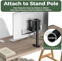 Adjustable Thin Client Mini PC VESA Mount Wall/Desk Monitor for Stand for //NUC/ Mini Small CPUs