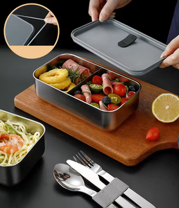 Sealed Leak Proof Bento <b>Box</b> Office <b>Microwave</b> Safe Food Container Food Grade Stainless Steel <b>Lunch</b> <b>Box</b> - Product Image 5