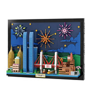 Maestrique ensemble de blocs de construction Chongqing Skyline de 1099 pièces, briques emboîtables MOC Tectonic pour édifices urbains, kit de jeu STEM pour enfants