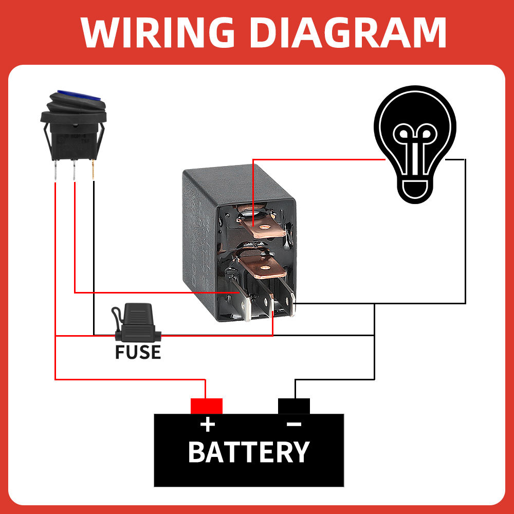 Jd1213 5pins 12V 40A รีเลย์รถยนต์พร้อมซ็อกเก็ตและสายไฟ - ชาวจีน รีเลย์ ,  รีเลย์ 12V JQ103D-12V JQ103D12V 12V DCV12 12DCV 5ピン リレー(10個)。