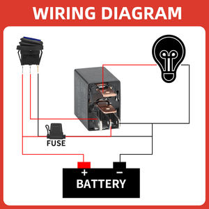 JD1213-5PIN SPDT 40Aリレー24V5ピン自動12Vリレー、難燃性プラスチックハウジングと真ちゅう製スプライスピース付き - Product Image 3