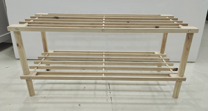 Meilleure Vente : Organisateur de Chaussures Convertible Traditionnel en Bois de <span class=keywords><strong>Sapin</strong></span> Naturel à 2 Niveaux pour Salon et Salle à Manger - Product Image 6