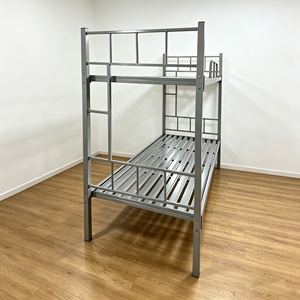 Lits superposés modernes en métal pour usage commercial, taille double, structure en fer, extensibles, durables, avec revêtement en velours, pour adultes, lits de dortoir - Product Image 2