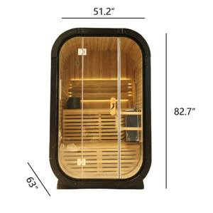 Sauna de Vapor Interior de Madera Sólida de Cedro Rojo Ecológica y de Calentamiento Rápido, para 1-2 Personas, Alivio del Dolor, Purificación Corporal, 3 Años de Garantía - Product Image 3