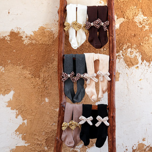 <span class=keywords><strong>Leggings</strong></span> di abbigliamento esterno in maglia da <span class=keywords><strong>bambina</strong></span> in cotone Mori - Product Image 3