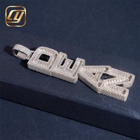 Pendentif Lettre Hip Hop CHOYUE en Or Véritable 10K 14K, Sertissage Diamant de Laboratoire, Style Iced Out
