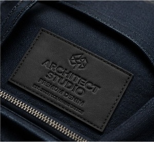 Etichette in Pelle Nera Ecologiche Personalizzate con Logo in Rilievo per Abbigliamento, <span class=keywords><strong>Forma</strong></span> Rettangolare in Rotolo - Product Image 6