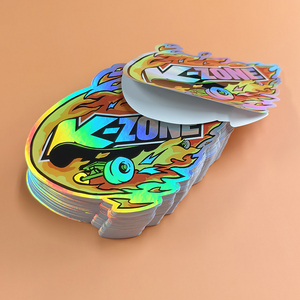 Custom <b>Holographic</b> Sticker Laser Cartoon LOGO rainbow Die cut Stickers For Packaging Dot Hologram Glitter Brand LOGO Decoration - Product Image 5