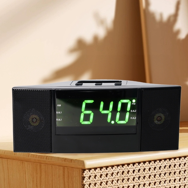 907 LED Digital Display FM Radio Hotel Alarm Clock Full Function Multi-Colors Sleep Timer Desktop Clock with Dimmer