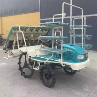 Transplanteuse de riz multifonctionnelle JC à conducteur marchant et assis, 6-8 rangs, avec moteur et engrenages, pour la culture et la plantation de semis
