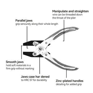 Alicates de acción paralela industriales Maun de 140 mm para fabricación de joyas, alicates de punta plana que no dañan para trabajar metales preciosos - Product Image 5