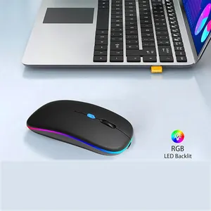 Khuyến khích có thể sạc lại chuột 2.4GHz không dây siêu mỏng im lặng Bluetooth chuột cho nhà máy tính xách tay văn phòng sử dụng máy tính Chuột