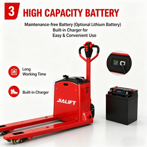 Jialift Sl15s6 Sl20s6l Electric Pallet Truck 1500 2000kg Load Capacity Walkie Warehouse <b>Transport</b> - Product Image 3