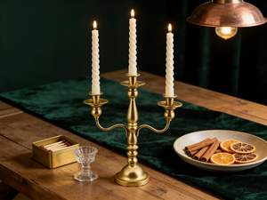 Европейский современный настольный канделябр с несколькими рожками, экологичный, устойчивый к ржавчине, ручной работы, из железа, белый/золотой, подсвечник для свадьбы и дома - Product Image 1