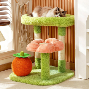 Centro de Actividades para Gatos de Interior, Percha de Felpa de Varios Niveles con Postes de Sisal para Rascar y Juguete Colgante para Ejercicios de Escalada para Gatitos - Product Image 2