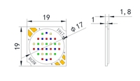 Nouvel ensemble de puces LED COB RGBW CCT 24V DC 48W personnalisé avec variateur de lumière