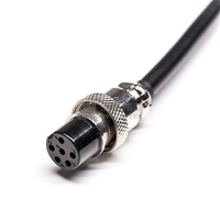 Connecteur aviation femelle étanche GX12 GX20 GX16, raccord de jonction 2/3/4/5/6/7/8/9/10 broches, câble de 20 cm en laiton, prise d'air