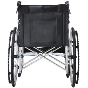 Fauteuil roulant manuel en tissu Oxford, siège sans air, pliable, léger, pour seniors et voyageurs, quatre freins - Product Image 2