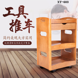 Carrello da Salone <span class=keywords><strong>di</strong></span> <span class=keywords><strong>Bellezza</strong></span> in Legno con 2 Cassetti e Ripiano a 3 Livelli per Uso in <span class=keywords><strong>Officina</strong></span> - Product Image 4