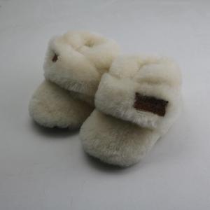 Bottes d'hiver unisexes pour bébé, thermiques, antidérapantes, en fourrure, avec plumes véritables - Product Image 1