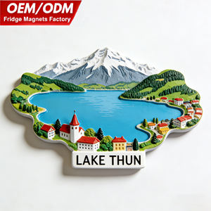 Magnete da Frigo 3D del Lago di <span class=keywords><strong>Thun</strong></span> in Svizzera, Souvenir di Viaggio, Decorazione per Cucina e Casa - Product Image 1