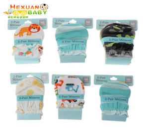 Gants <span class=keywords><strong>anti</strong></span>-rayures tendance en coton pour bébés, Protection faciale contre les nouveau-nés, pièces, 2 paires - Product Image 4