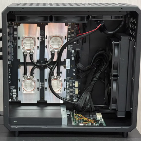 4-GPU NVLink eGPU Dock Pre-installed 4x V100 SXM2 - Full Interconnect AI Training Expansion Dock