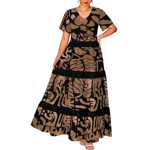strapless open back dress Adult Women's Maxi Orchard Ocean Hawaiian Luau Fancy Dress Costume
